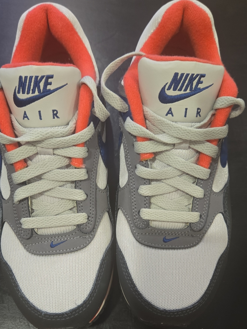 Nike Air Women's Sneakers in White, Gray & Orange